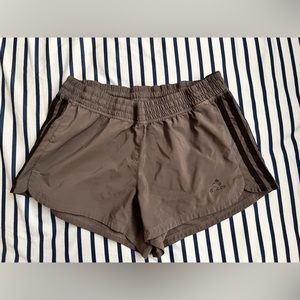 Grey and black Adidas athletic shorts